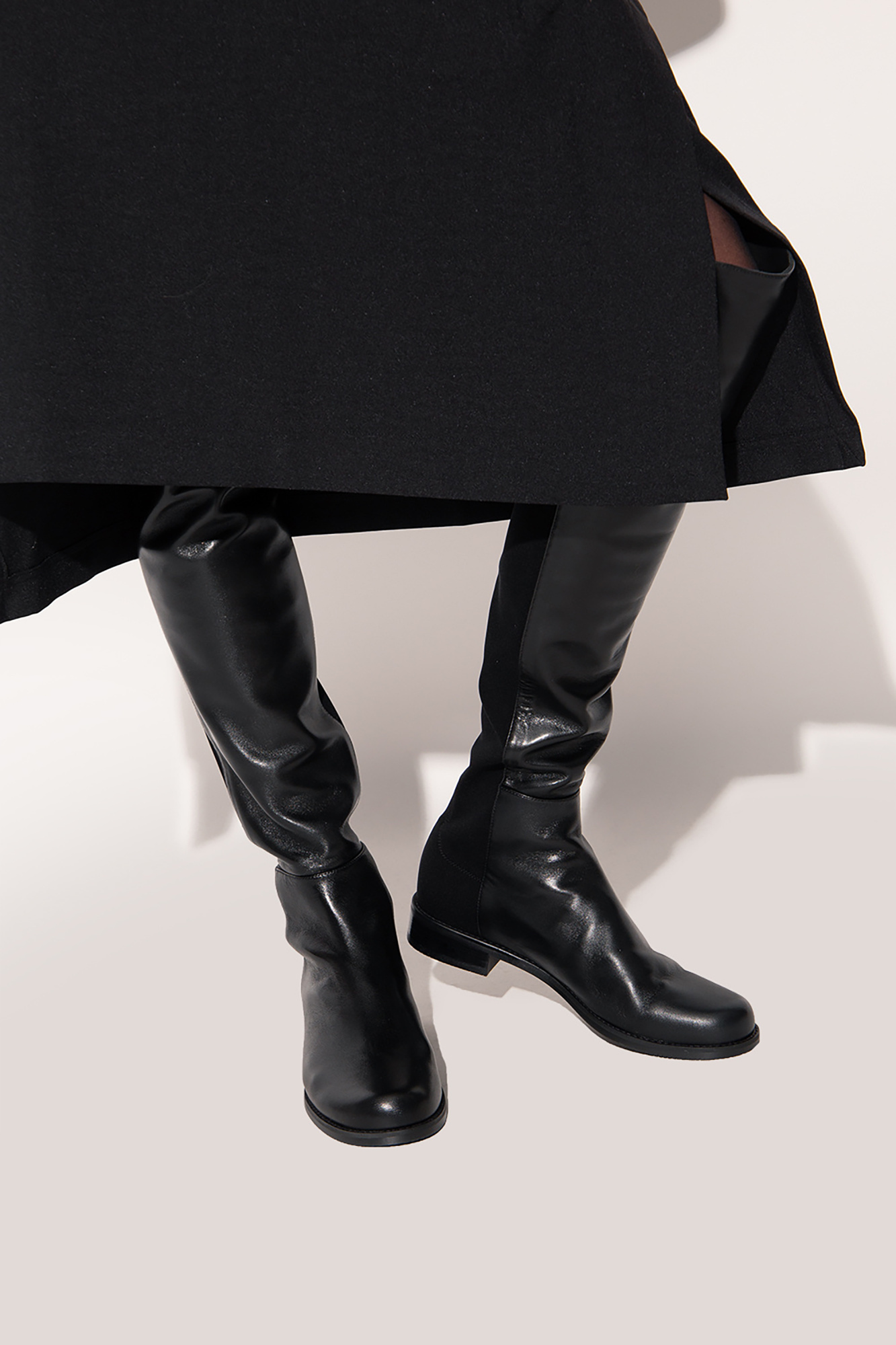 5050 over the store knee leather boot